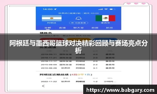 阿根廷与墨西哥篮球对决精彩回顾与赛场亮点分析